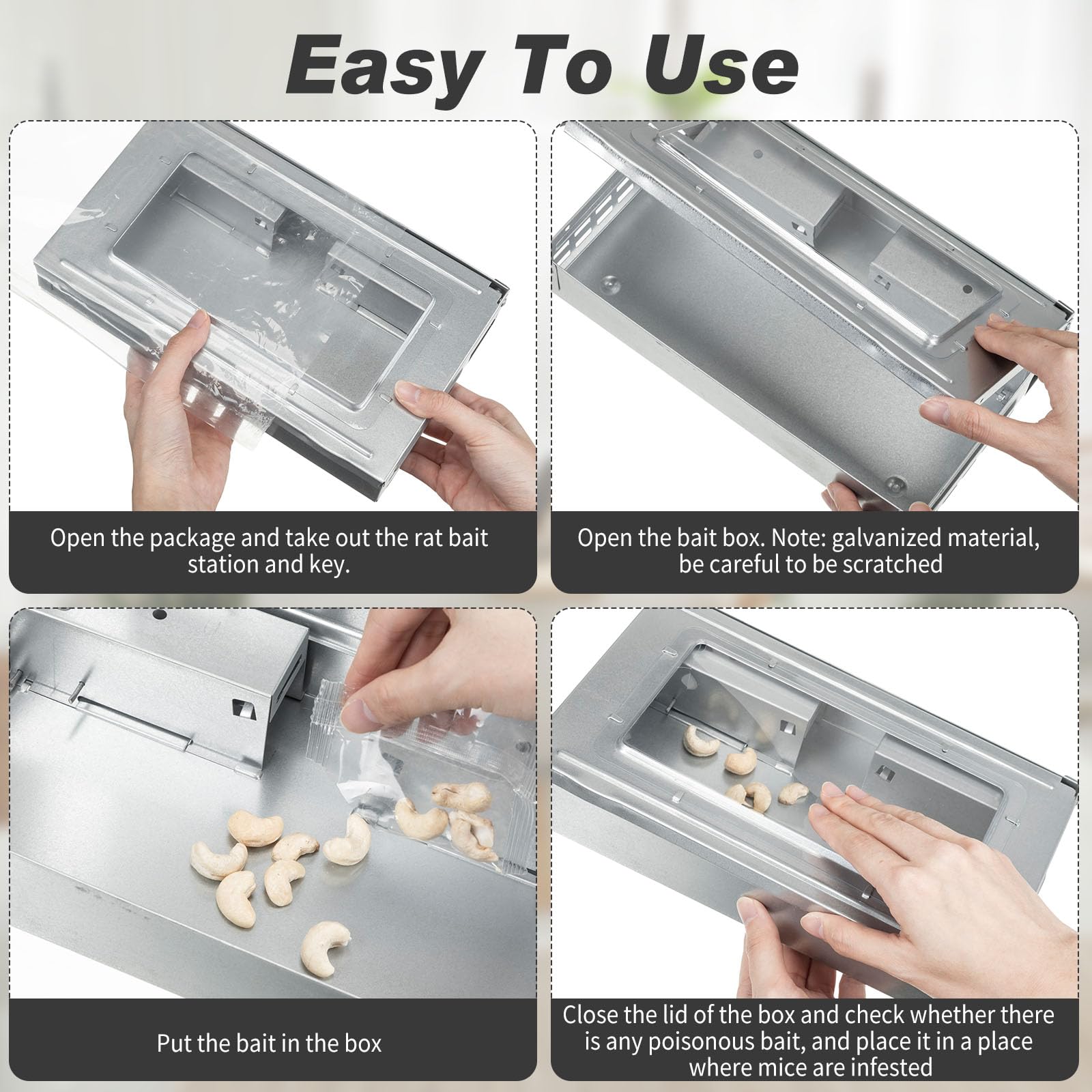 Qualirey large capture area mouse trap for small rodents