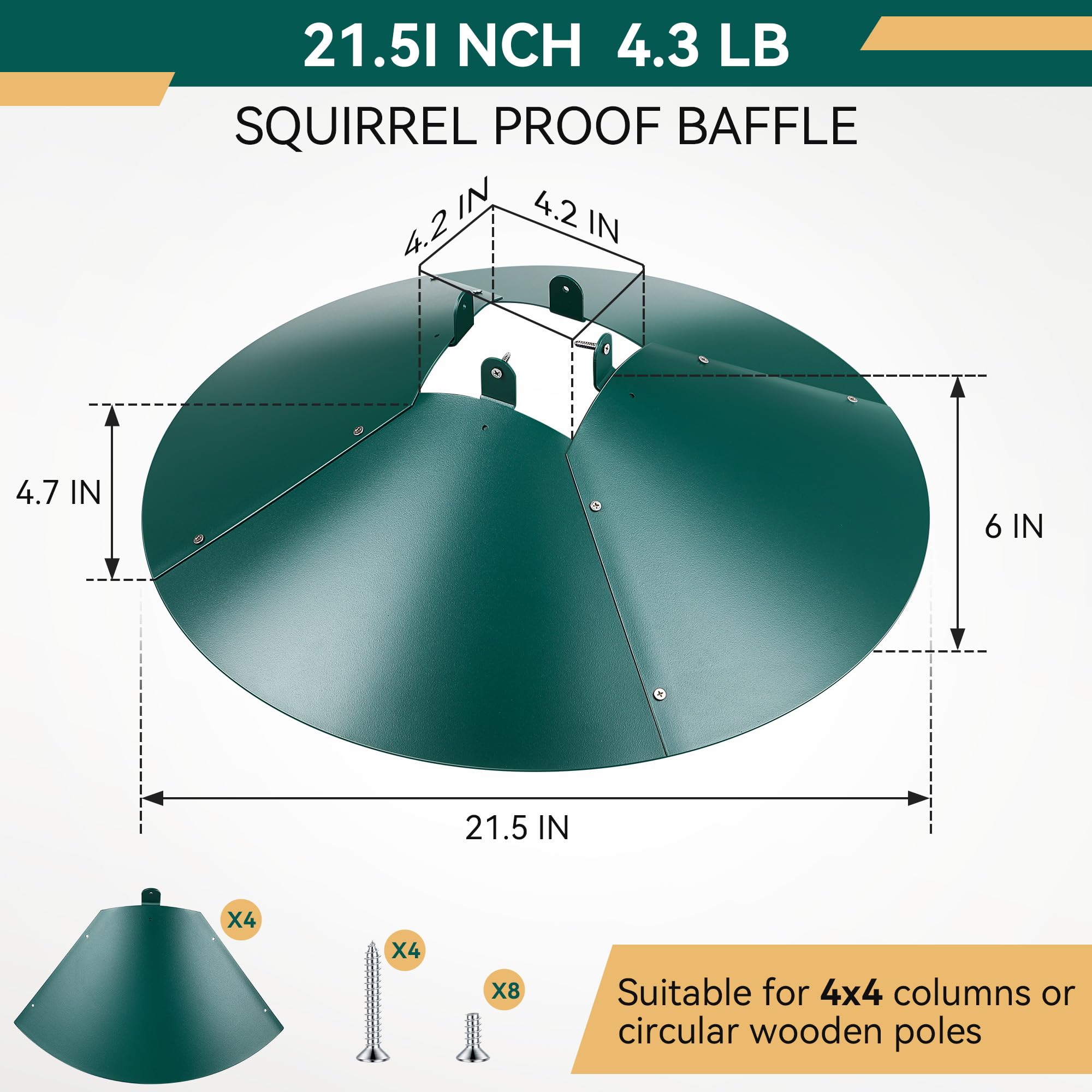 Qualirey mild steel construction provides durable weather resistance for outdoor feeders.