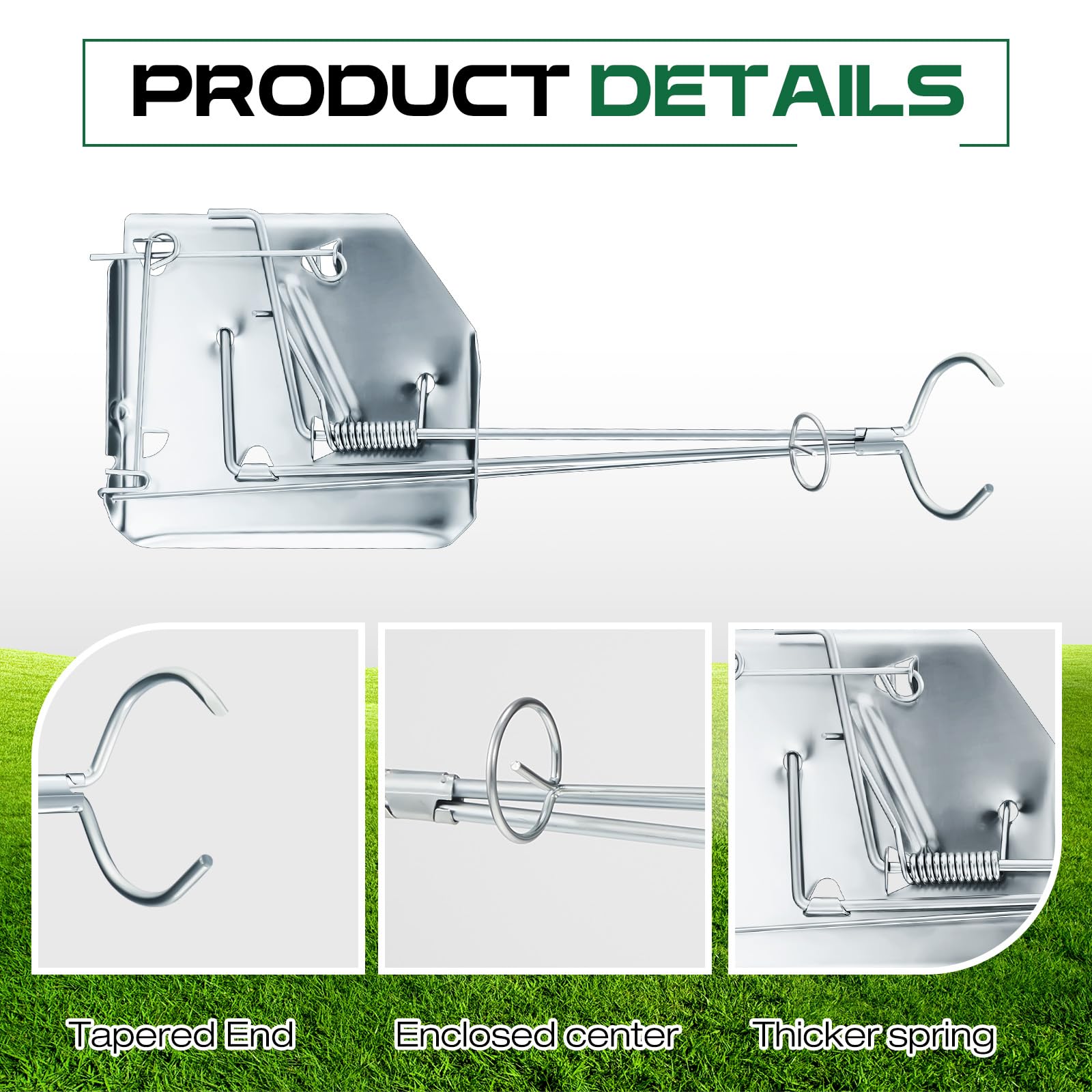 Qualirey mole traps in-hole setup demonstrates precise placement.