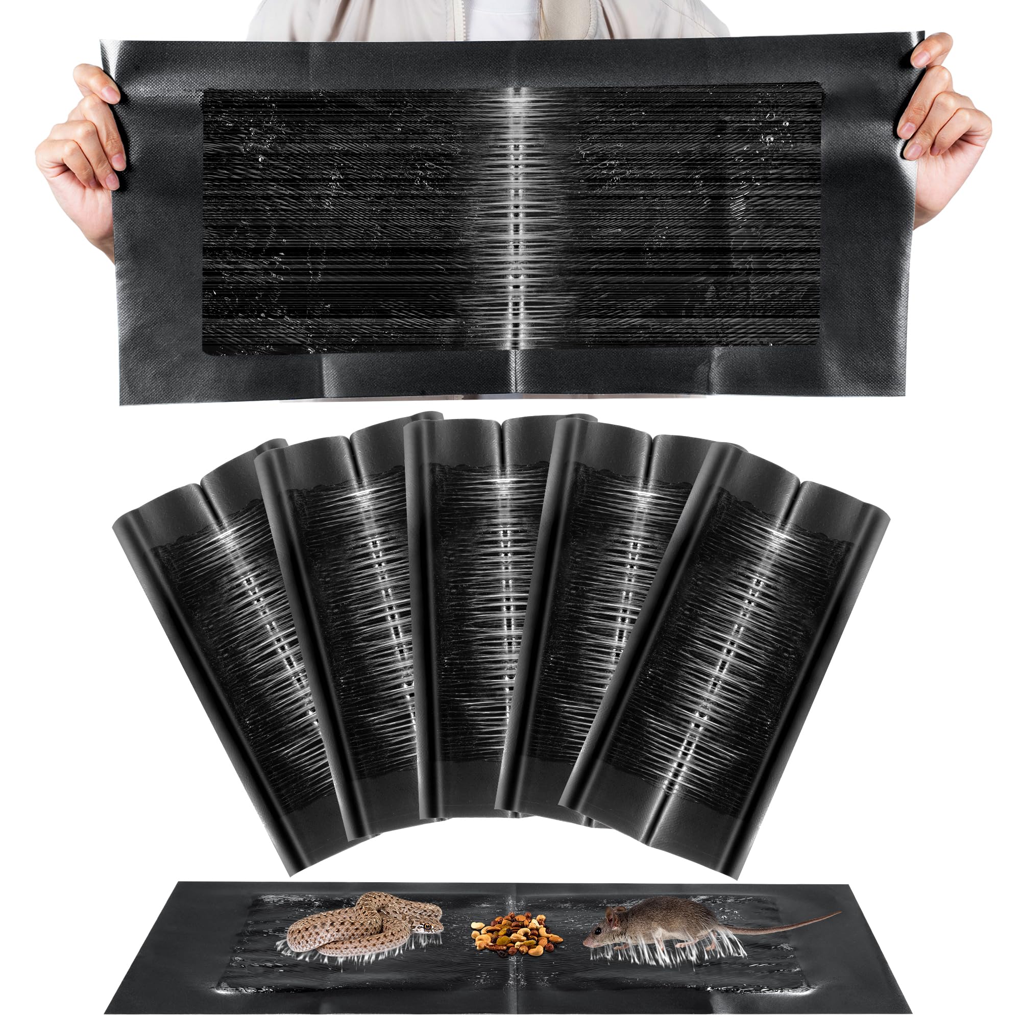 Qualirey mouse glue trap with anti-slip back for secure placement.