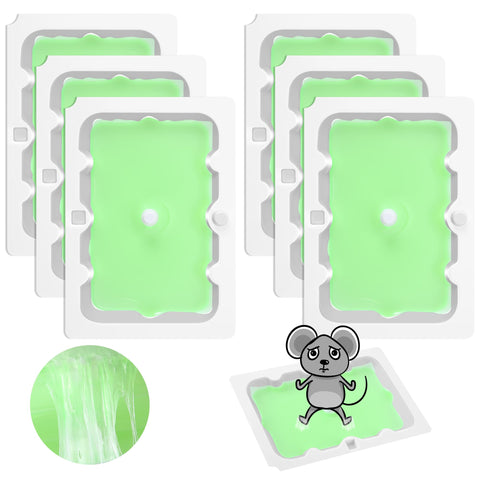 Qualirey 6-pack glue traps ready for setup, pre-scented and non-toxic.