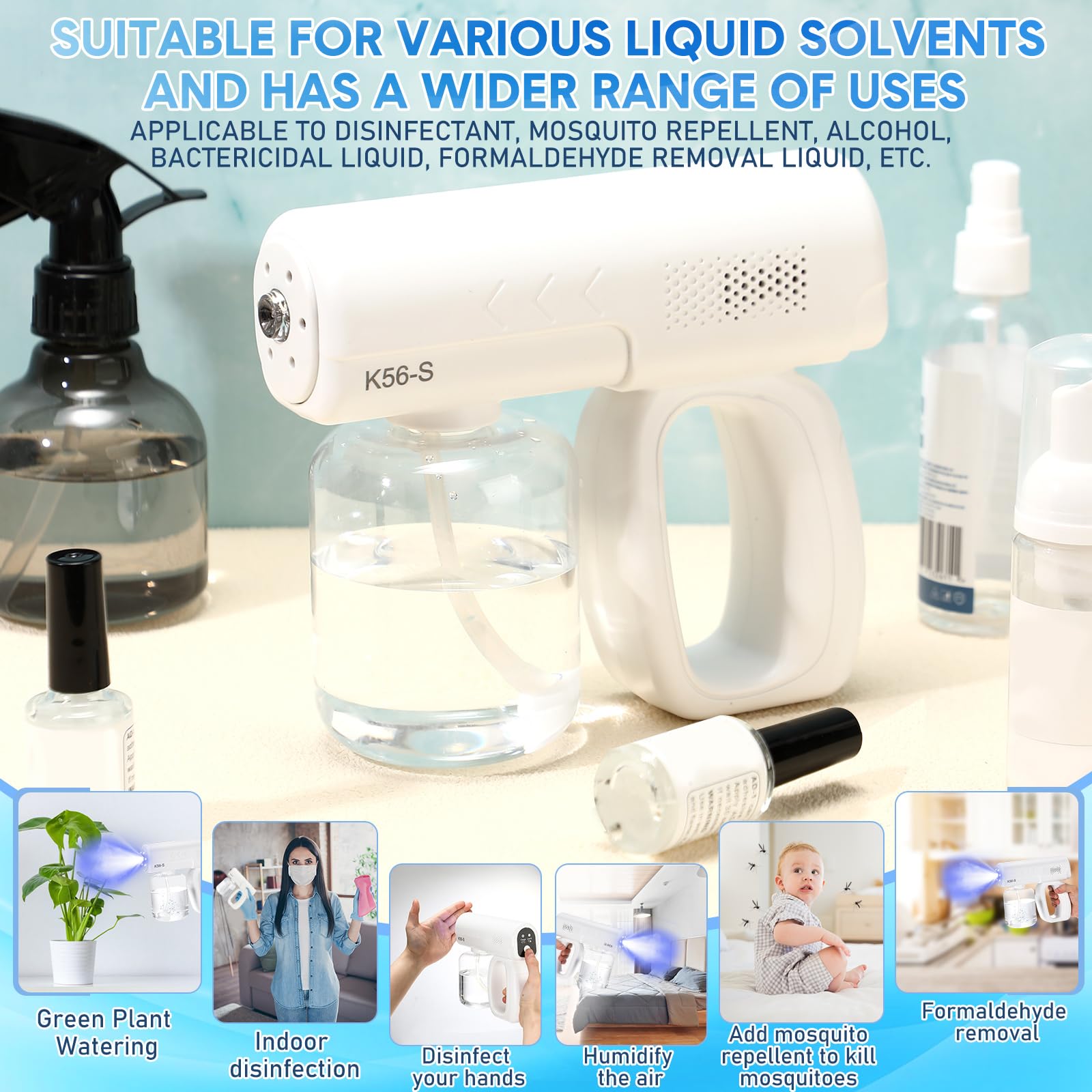 Qualirey electric fogger suitable for multiple surfaces and environments.