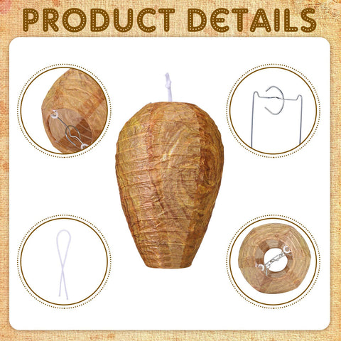 Qualirey paper hornet nest decoy for garden or yard spaces