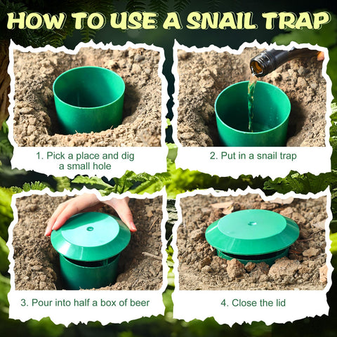 Qualirey plastic slug trap safe PP material resistant to weather.