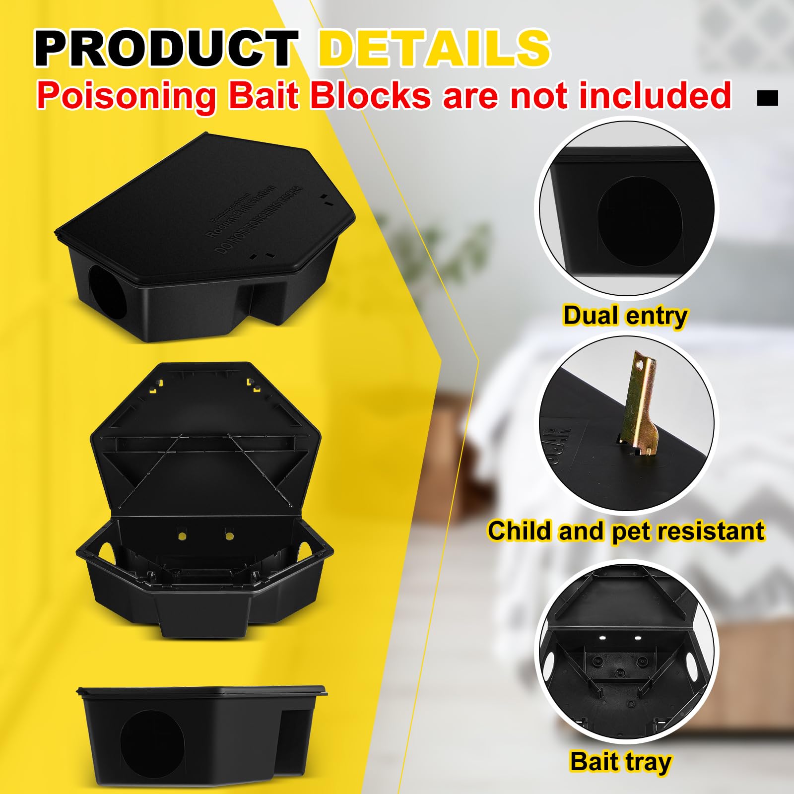 Qualirey rat station supports horizontal or vertical placement for flexibility.