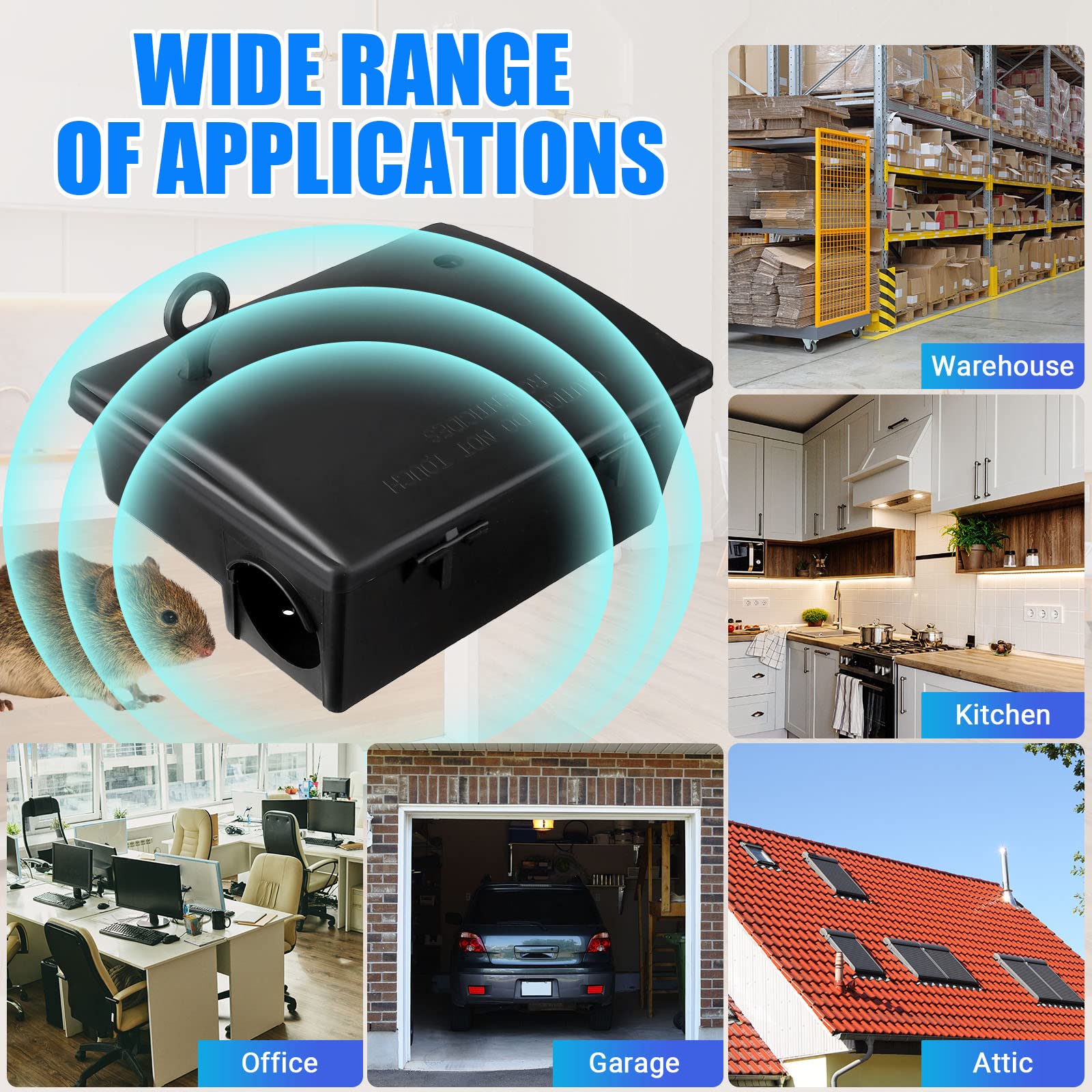 Qualirey rat stations weatherproof construction for outdoor use.