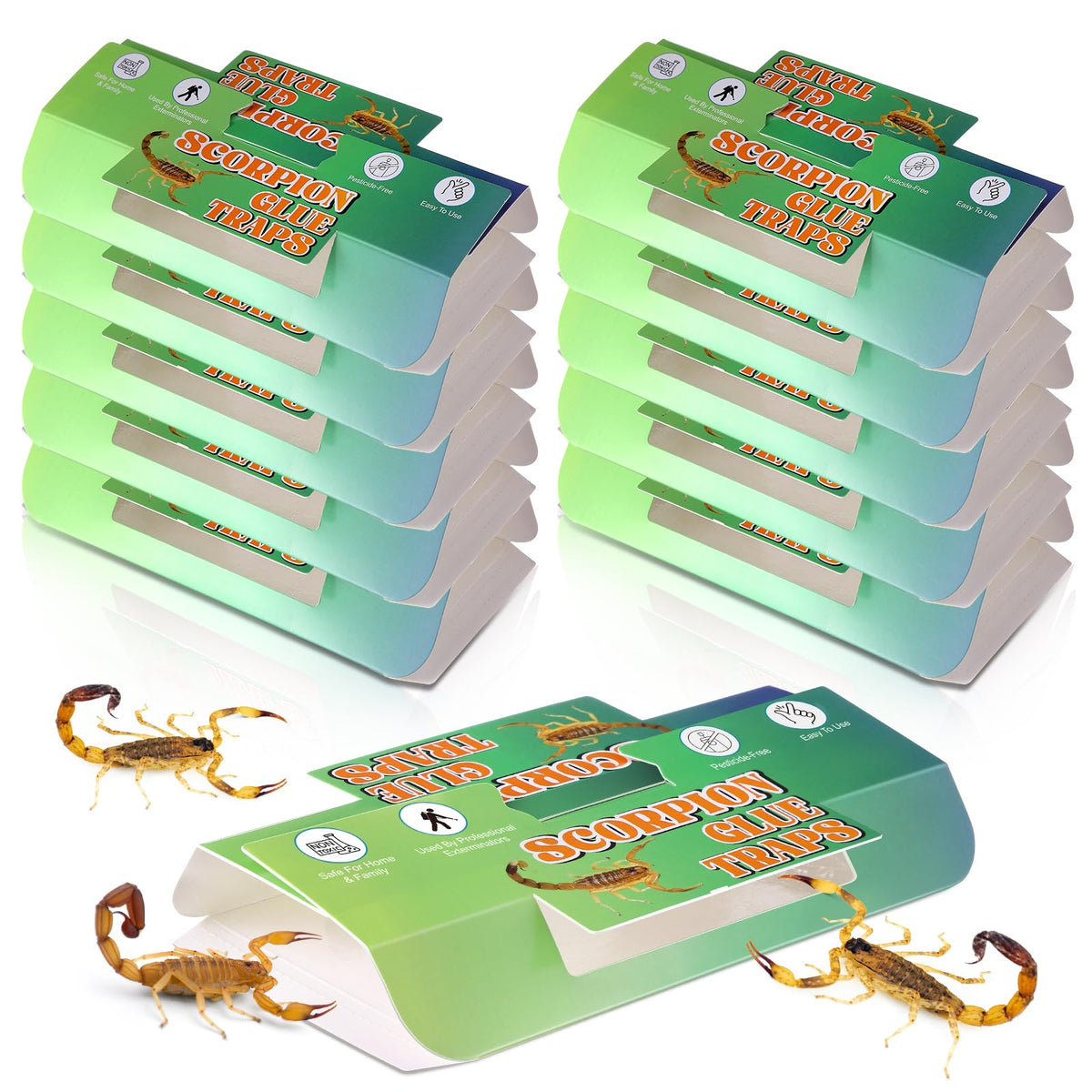 Qualirey scorpion glue trap with multi-entry design captures more pests indoors.