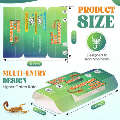 Qualirey scorpion glue trap with ultra-sticky adhesive holds pests on contact.