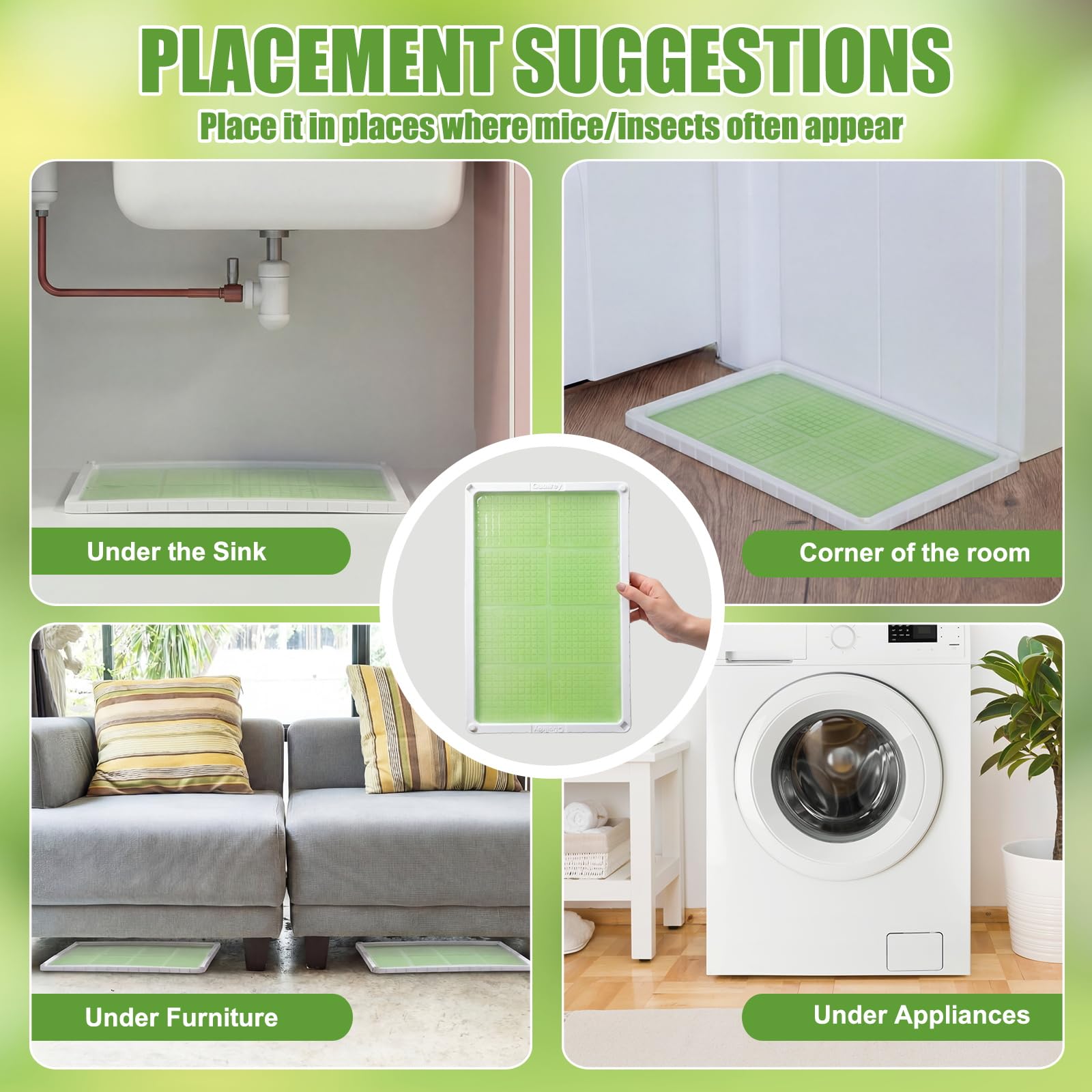 Qualirey trap compact placement under furniture and along walls