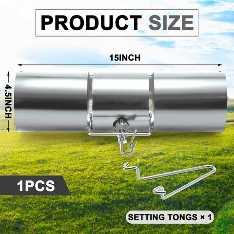 Qualirey squirrel trap includes setting tong for safe setup