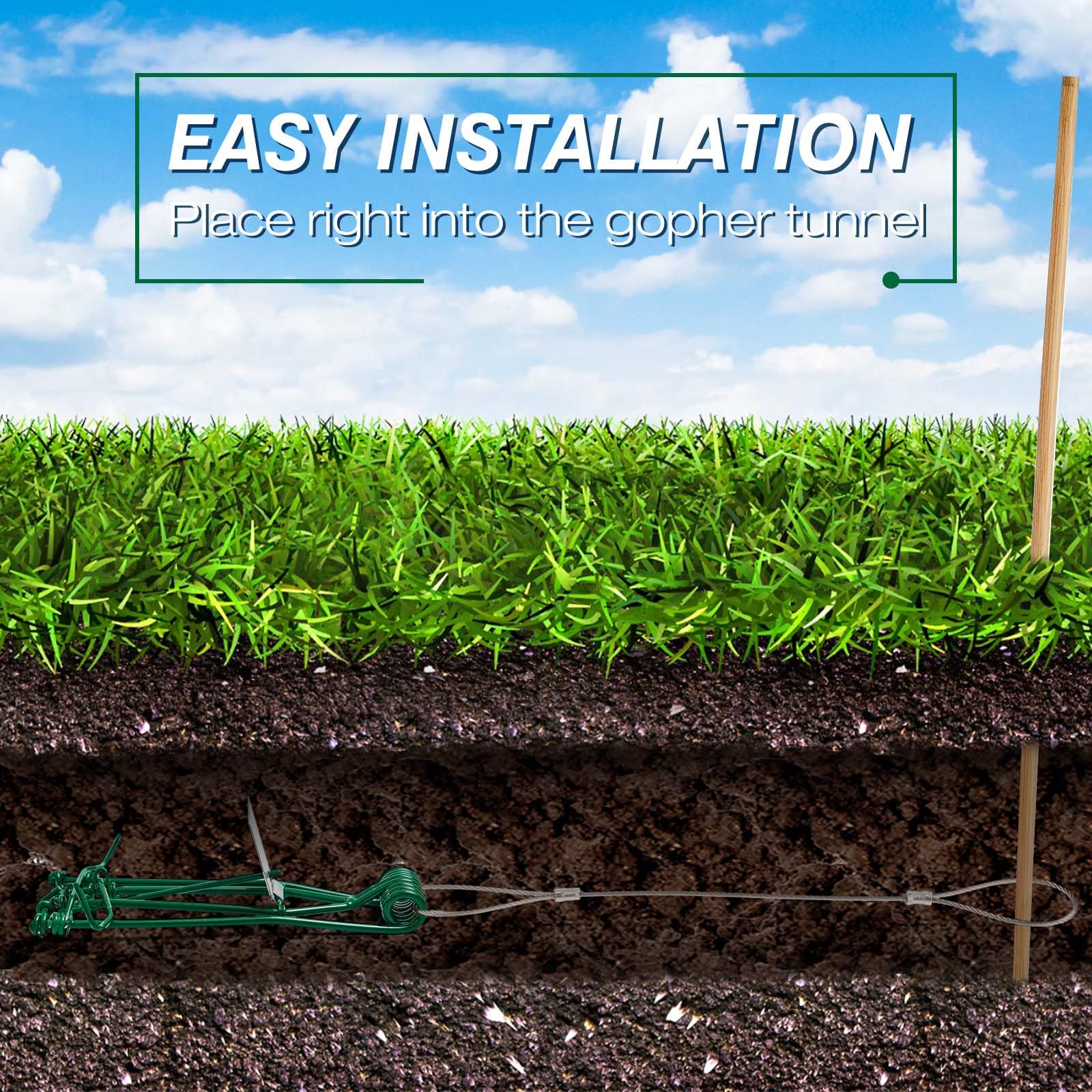 Qualirey stainless steel mole traps withstand weather for long-lasting use.