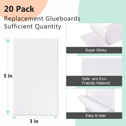 Qualirey sticky glue card inside traps attracts gnats safely