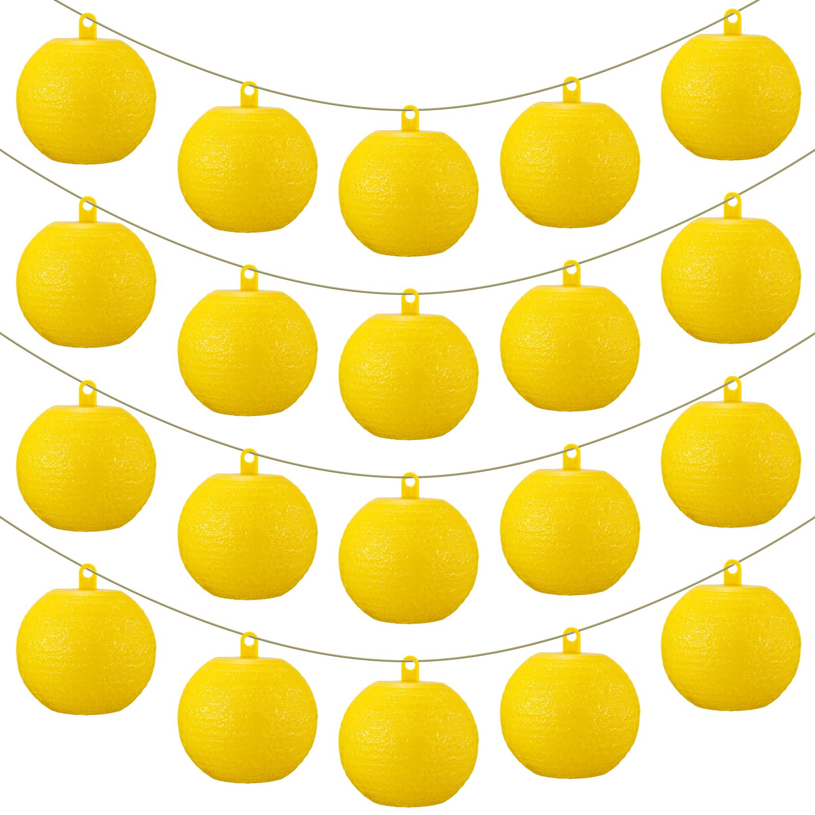 Qualirey sticky fruit fly trap ball yellow ready to attract and capture pests.