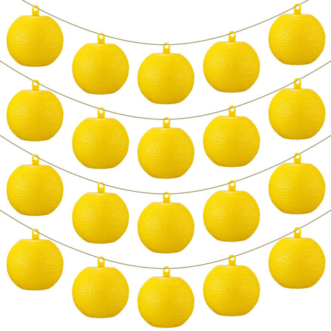 Qualirey sticky fruit fly trap ball yellow ready to attract and capture pests.