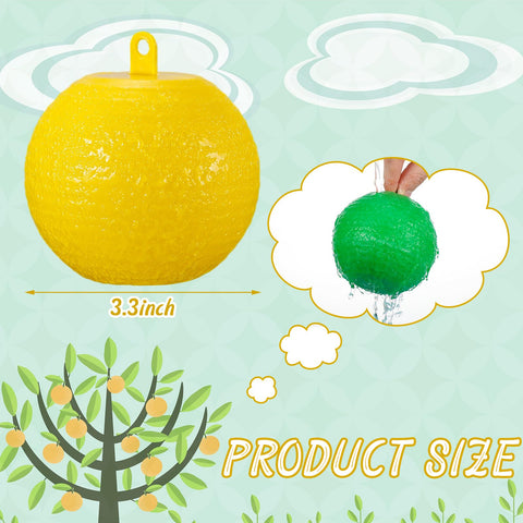 Qualirey sticky fruit fly trap ball yellow designed for easy outdoor placement.
