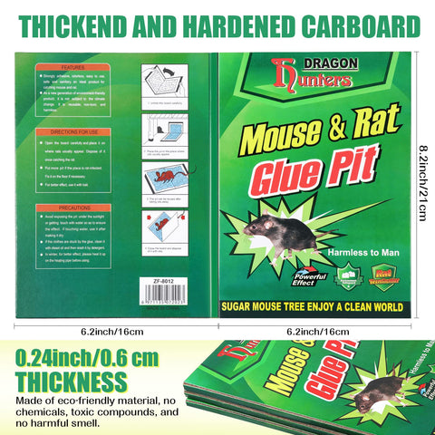 Qualirey sticky glue trap showing strong adhesion for catching common pests.