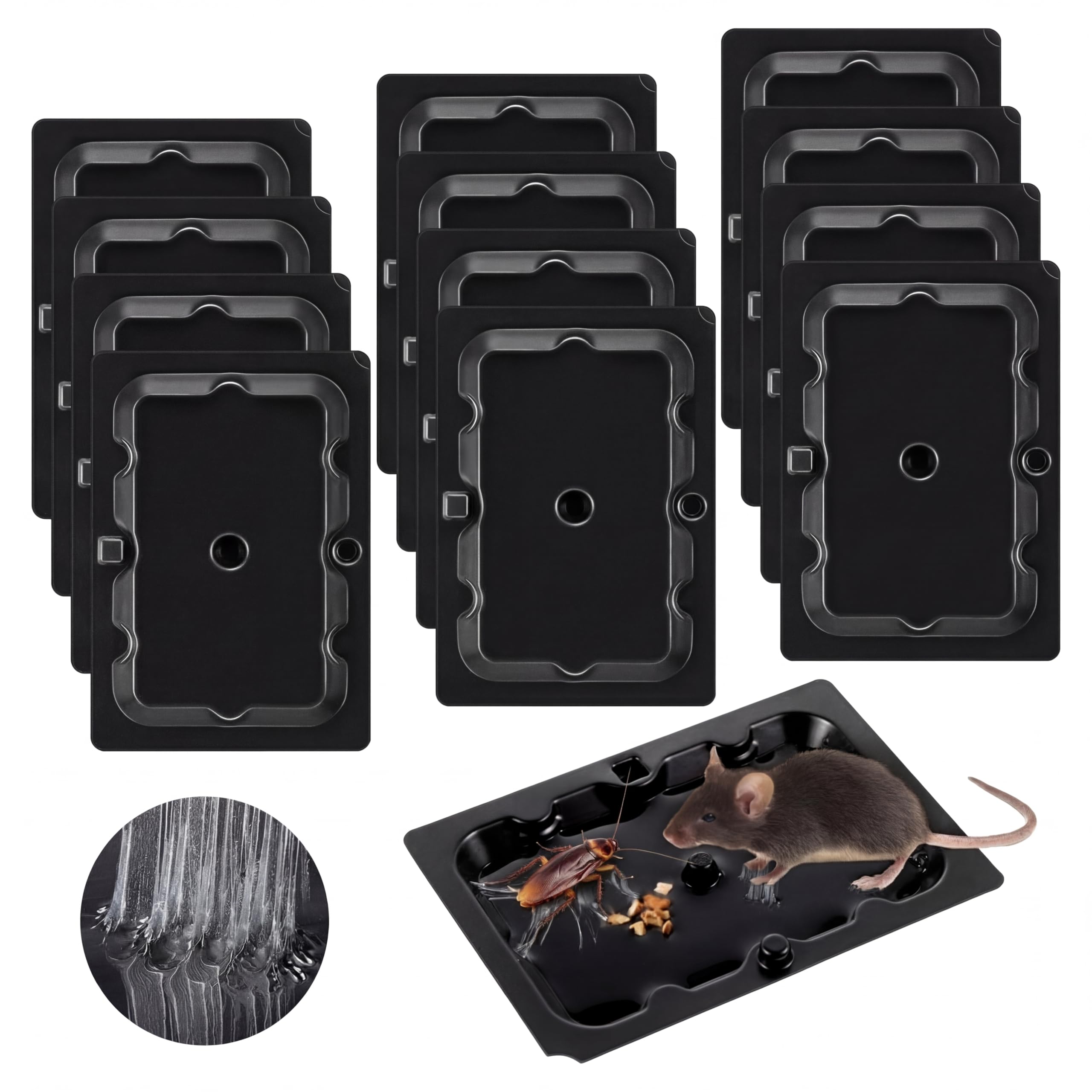 Qualirey sticky mouse trap pack in an interior setting for safe indoor pest control