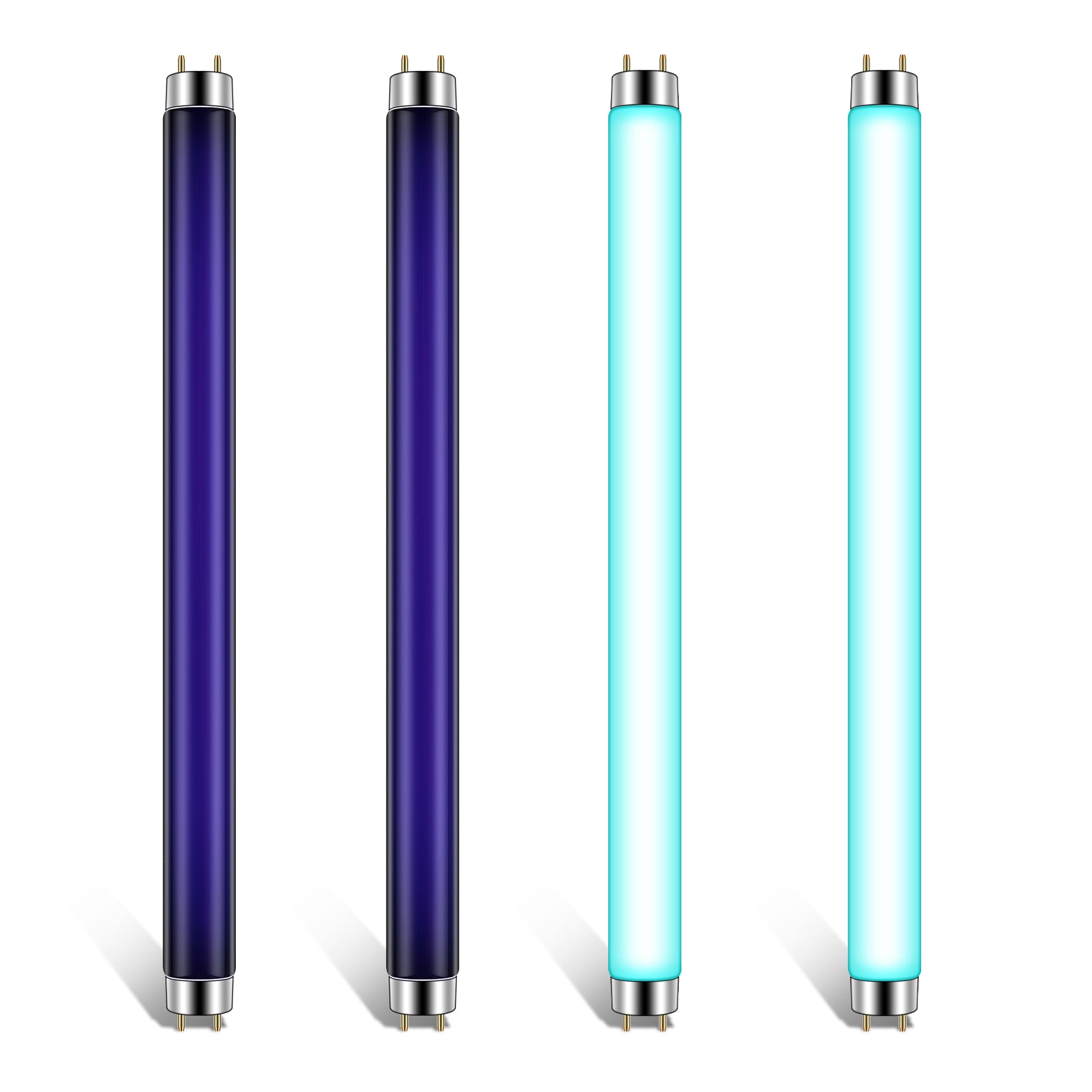Qualirey T8 bug zapper bulb 13-inch black light attracts flying insects for outdoor spaces.
