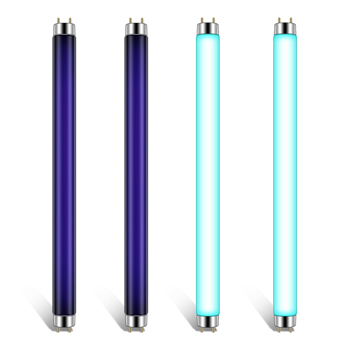 Qualirey T8 bug zapper bulb 13-inch black light attracts flying insects for outdoor spaces.