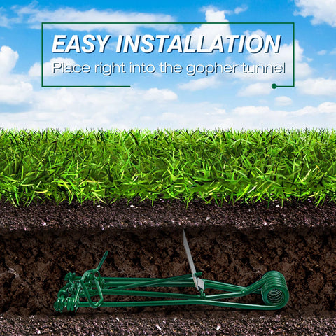 Qualirey trap concealed under soil for discreet pest control in turf.