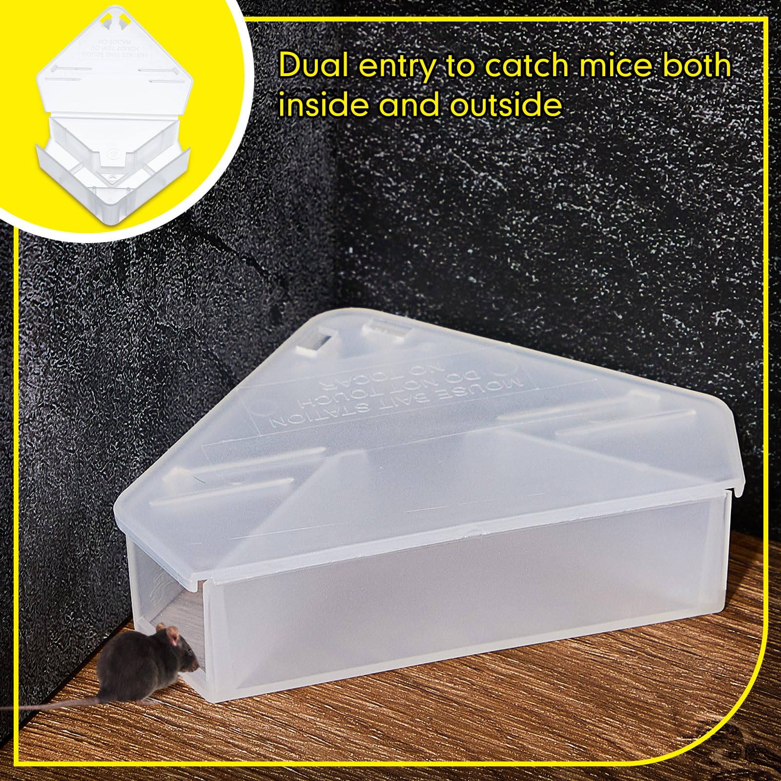Qualirey triangle mouse station made of PP plastic for durability