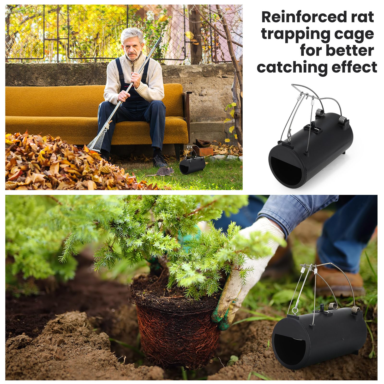 Qualirey Two-pack traps ready for use in yard or farm.