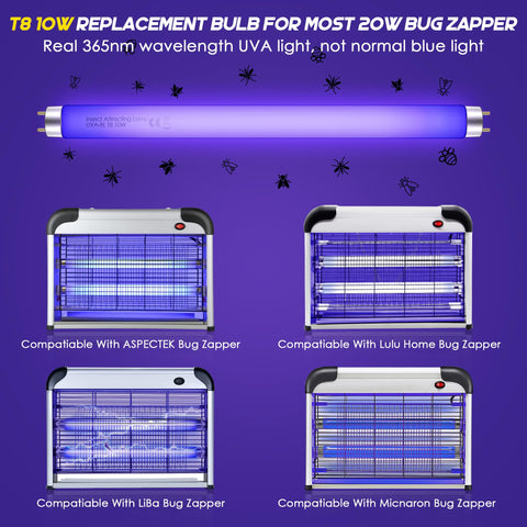 Qualirey 365nm UV light attracts flying insects indoors or outdoors.