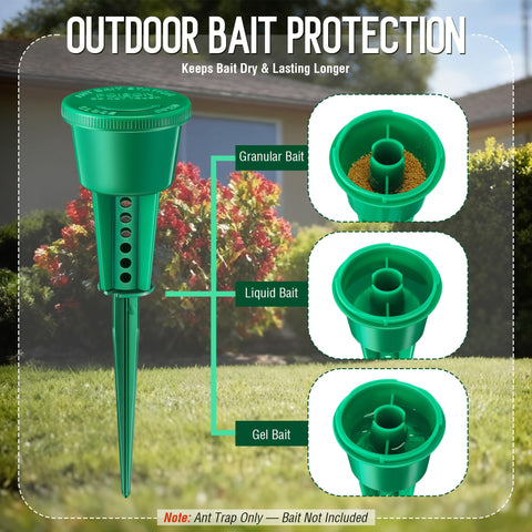 Qualirey station features twelve ventilation holes to disperse bait scent effectively.