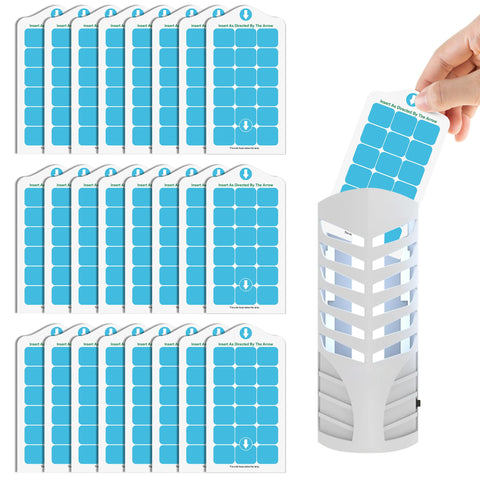 Qualirey VEYOFLY trap lamp refill captures indoor flying insects with strong adhesive.