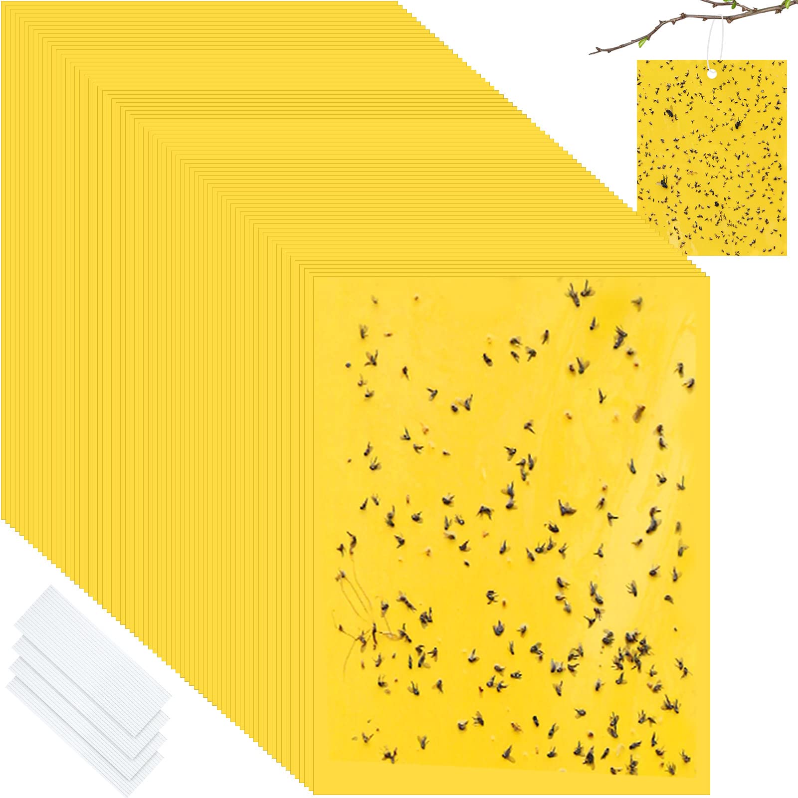 Qualirey yellow sticky traps package for garden and indoor use.