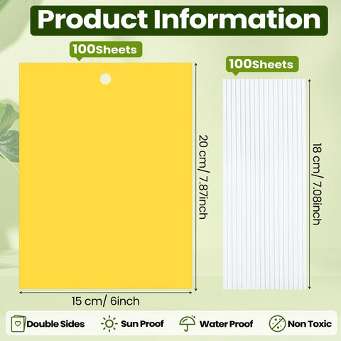 Qualirey yellow sticky traps adhesive surface captures flying pests.