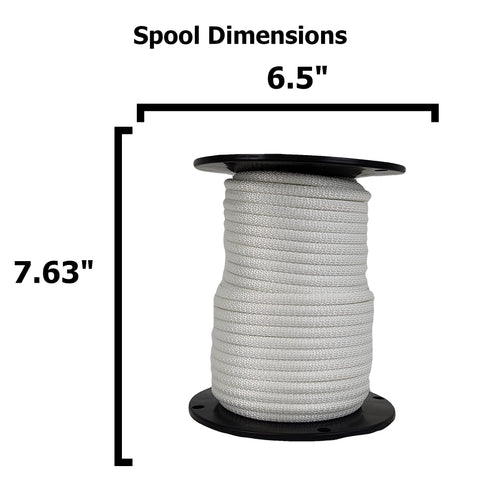 Quality Nylon Rope QNR 100 ft spool ready for indoor or outdoor use.
