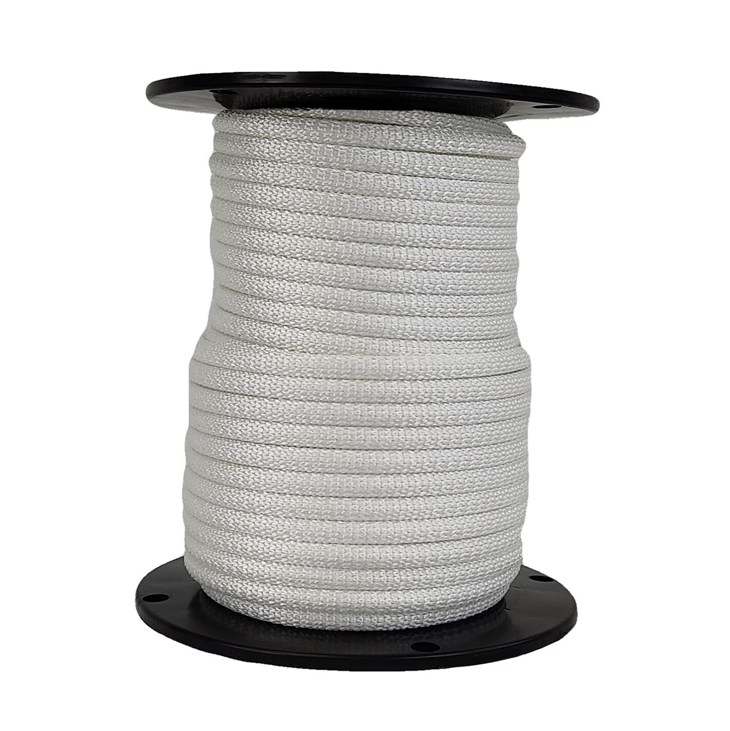 Quality Nylon Rope QNR flagpole rope with steel core on spool for tamper-resistant halyard.