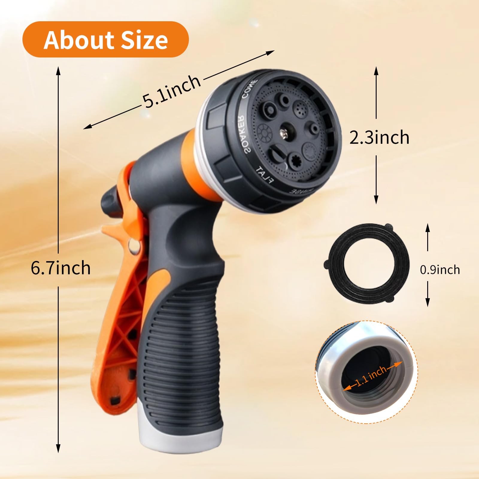 Two-pack Qualory hose nozzle set provides value for multiple watering tasks.