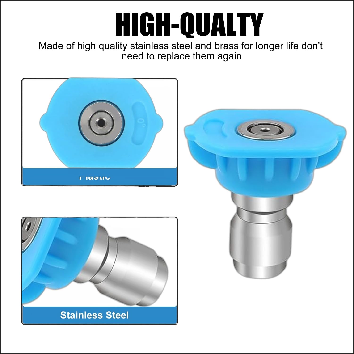 Qualory 0-degree nozzle tip for focused cleaning on tough stains