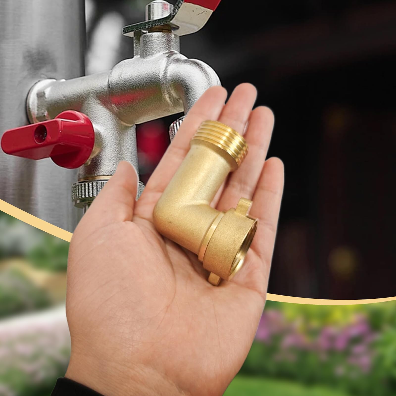 Qualory pack includes two elbows and washers for quick installation.