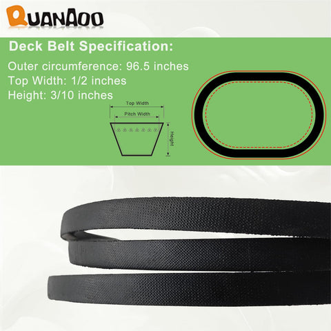 Quanaoo 954-04060C deck belt installation guide view for quick fit