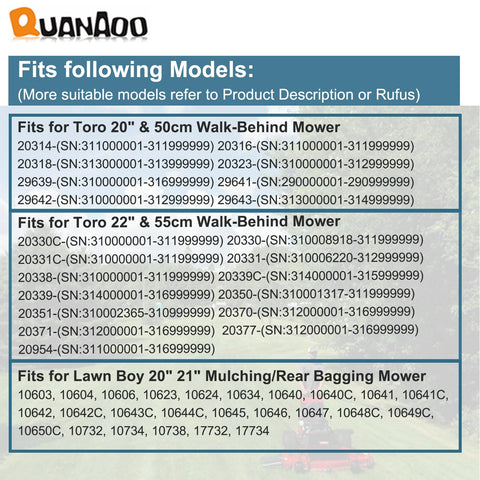 Quanaoo 112-8818 brake cable for Lawn-Boy 20in ensures precise braking.