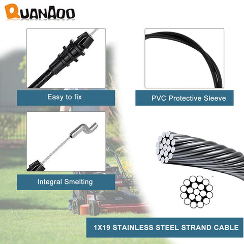 Quanaoo 112-8818 brake cable for Lawn-Boy 21in supports reliable performance.