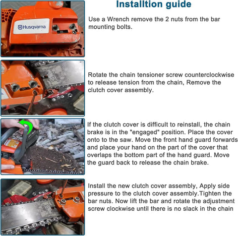 Quanaoo installation guide visuals showing clutch cover replacement steps