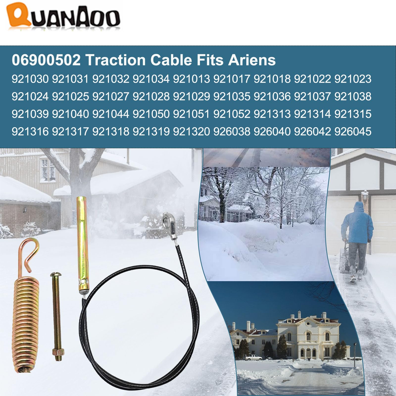 Quanaoo traction cable durable material emphasizing longevity in winter use