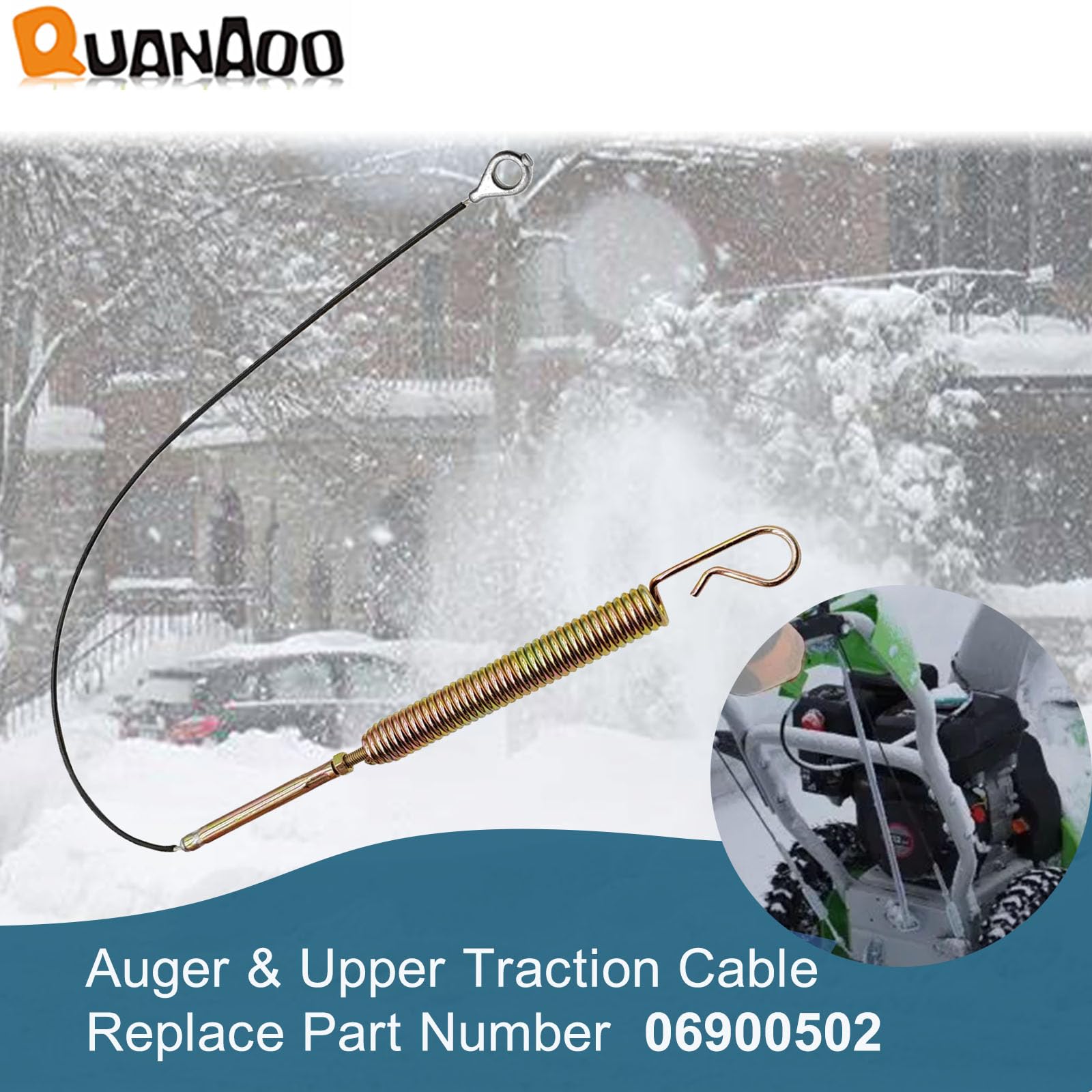 Quanaoo traction cable eyelet end detail for secure mounting