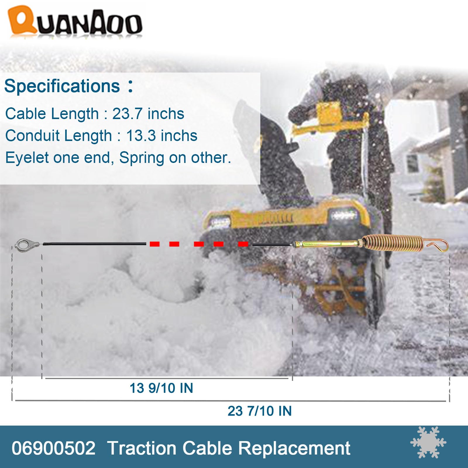Quanaoo traction cable spring section highlights tension and resilience