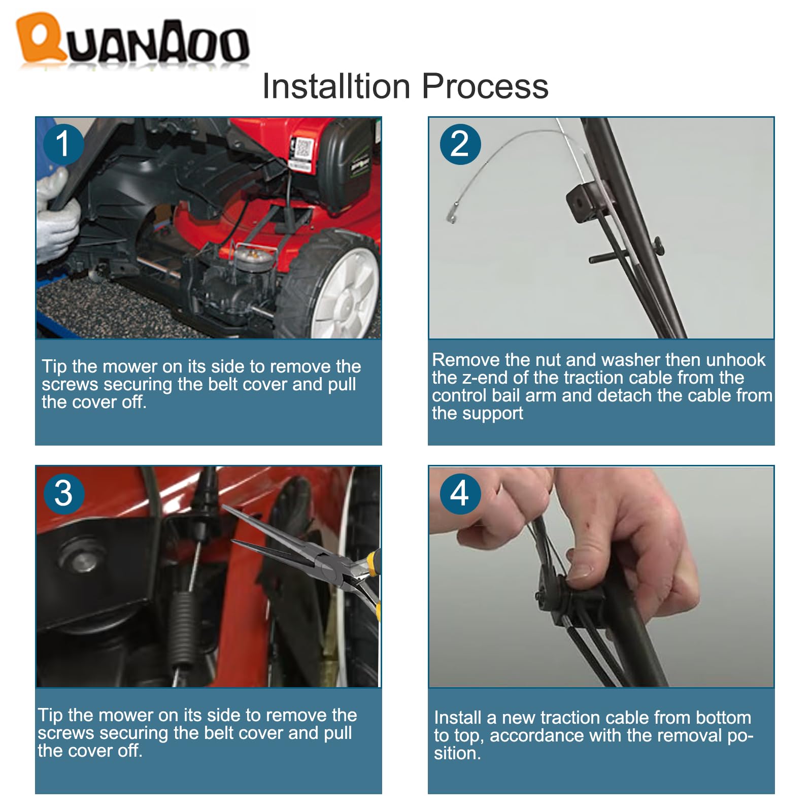 Quanaoo traction cable near drive pulley area demonstrates strong build.