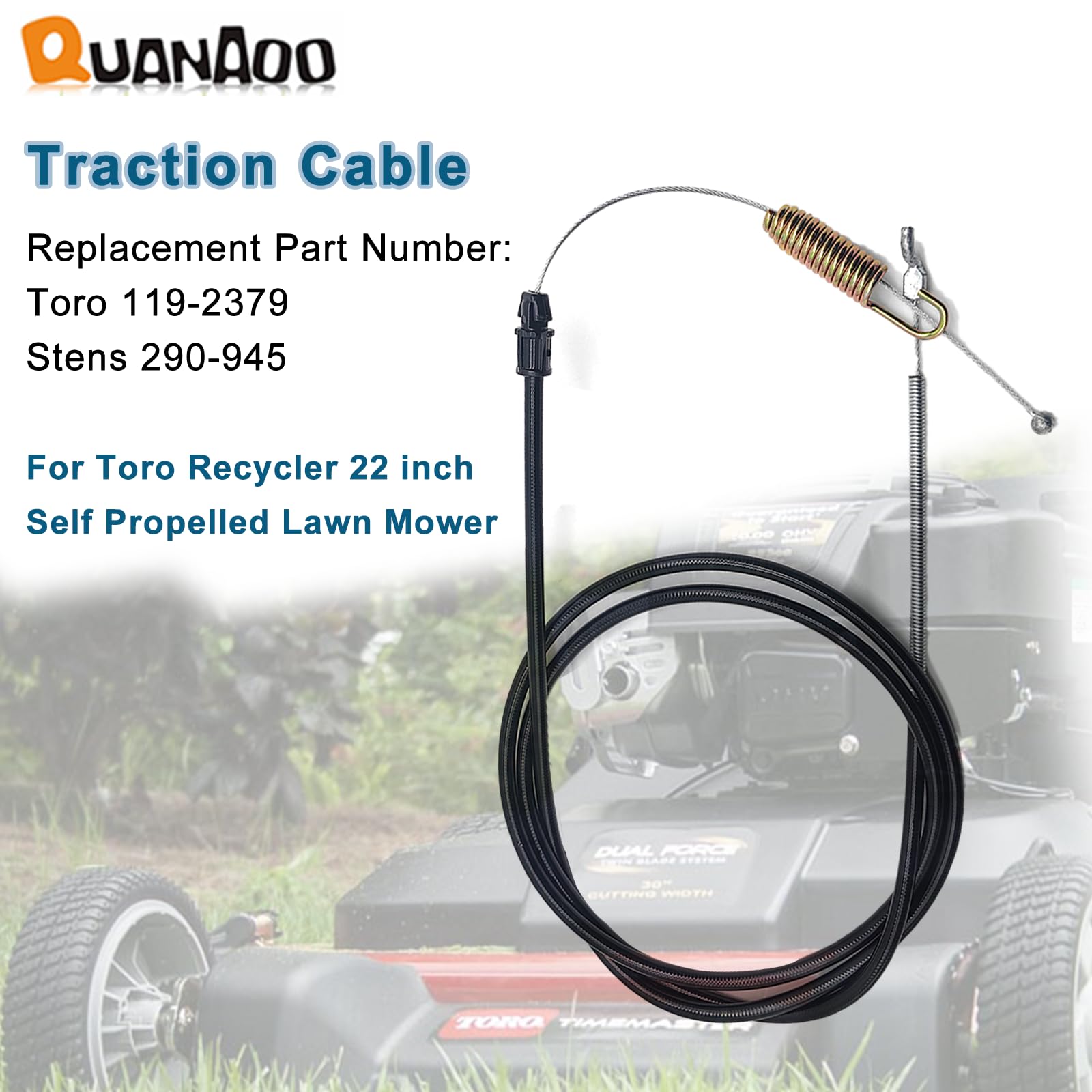 Quanaoo 119-2379 cable shows durable construction for longevity.
