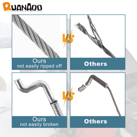 Quanaoo traction cable restores smooth propulsion on the lawn