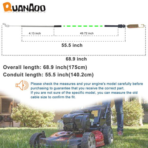 Quanaoo traction cable compatible with Toro Recycler 22-inch mower