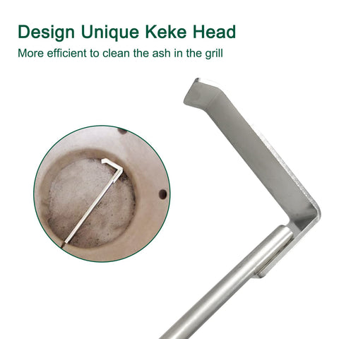 Quantfire ash tool loop enables easy hanging on a wall.