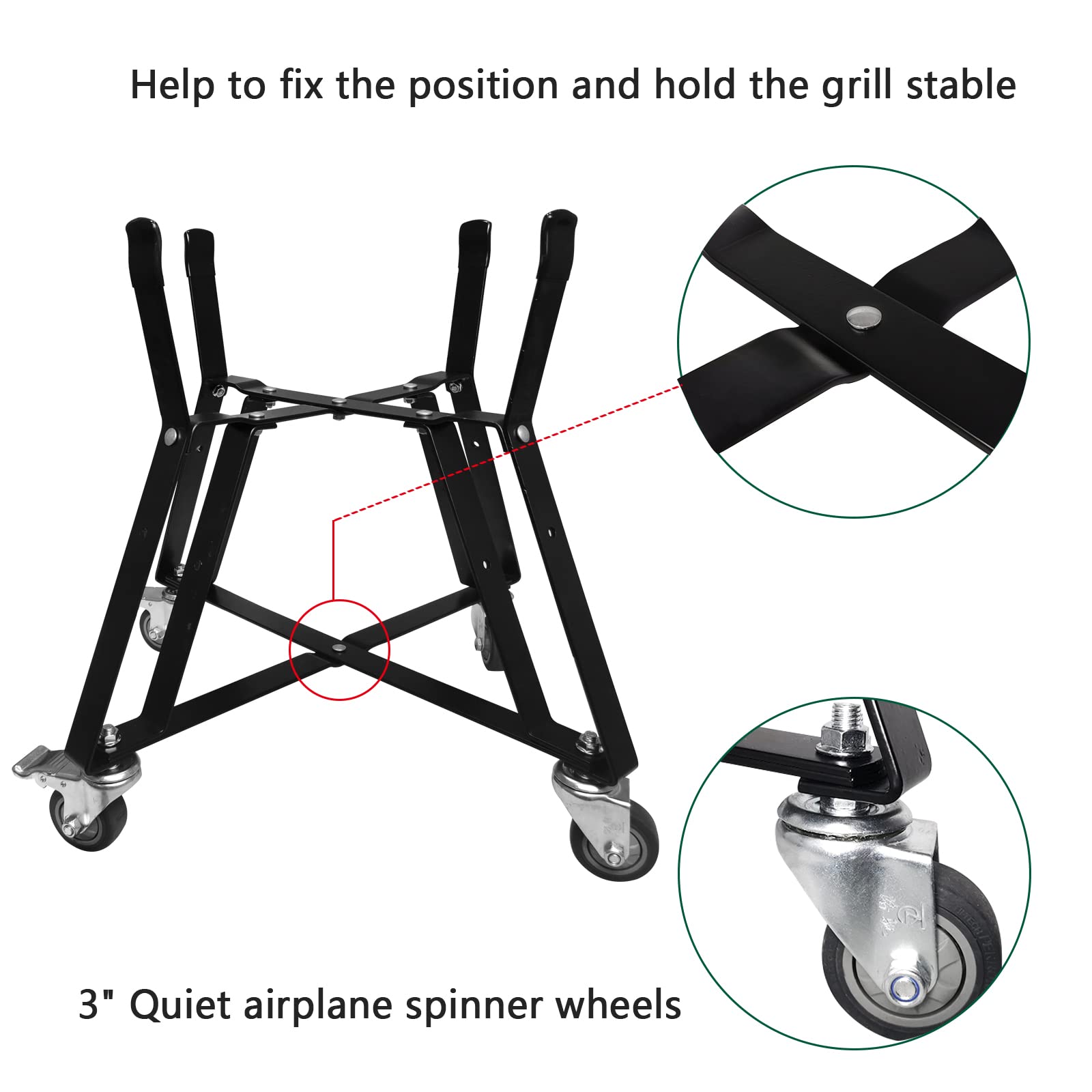 Quantfire rolling nest enables mobility and storage compatibility for grills