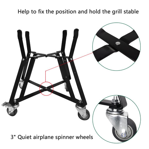 Quantfire rolling nest enables mobility and storage compatibility for grills